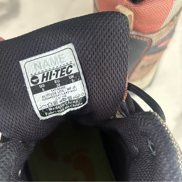 Hi-Tec Altitude Lite I WP Jr Leather Hiking Boots Boy Brown Orange Size 6 - Picture 4 of 11